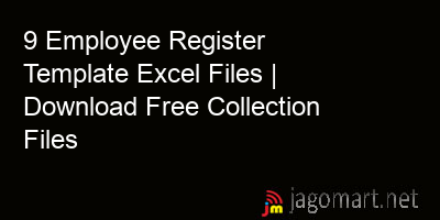 picture 9 Employee Register Template Excel Files | Download Free Collection Files