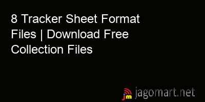picture 8 Tracker Sheet Format Files | Download Free Collection Files