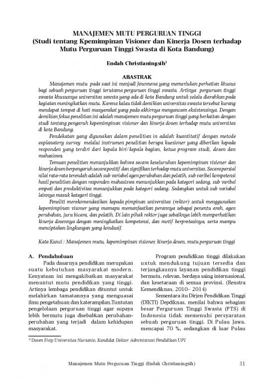 picture Manajemen Pdf 35337 | 148198 Id Manajemen Mutu Perguruan Tinggi Studi Te