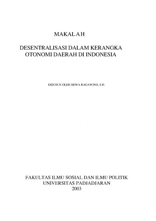 picture Makalah Pdf 35430 | Desentralisasi Dalam Kerangka Otonomi Daerah Di Indonesia