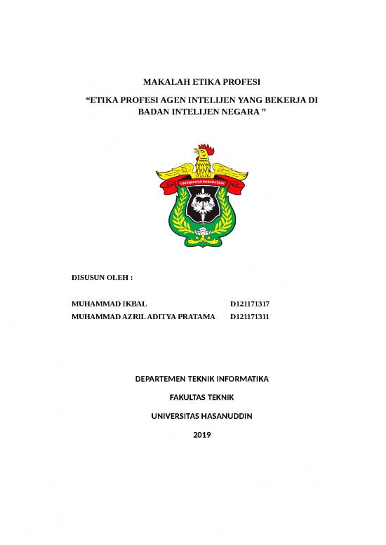 picture Makalah Etika Profesi 35282 | Etika Profesi Agen Intelijen Yang Bekerja Di Badan Intelijen Negara