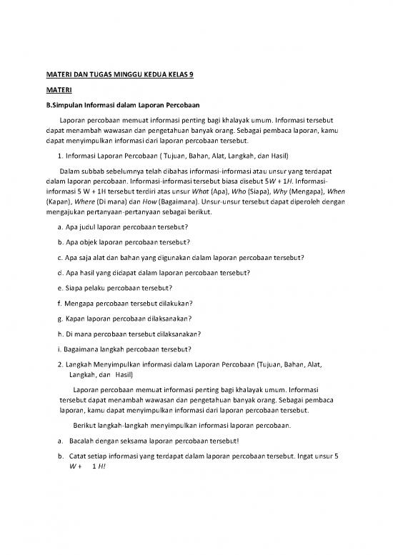 picture_Laporan Percobaan 34271 | Kelas 9 Bahasa Indonesia Pt 2