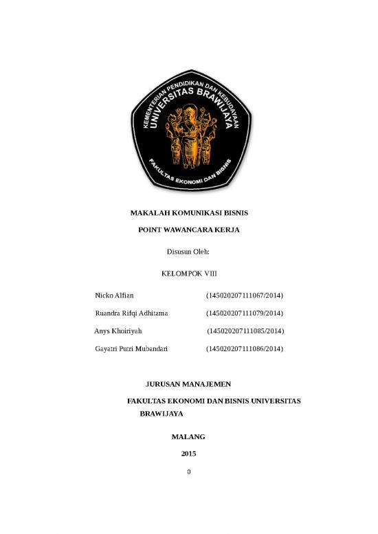 picture Makalah Komunikasi Kelompok 34541 | Komunikasi Bisnis Wawancara Kerja1