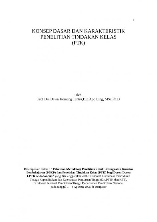 picture Contoh Prakata Makalah 34955 | Konsep Dasar Dan Karakteristik Ptk Dewa Komang