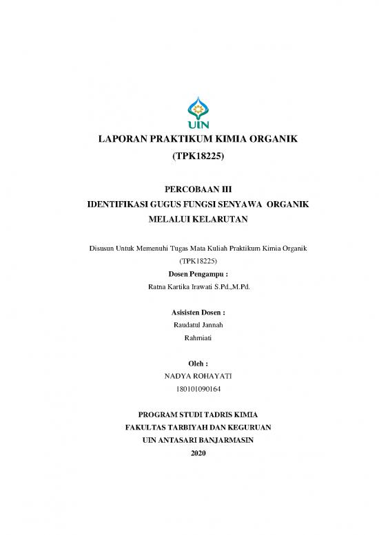 picture Laporan Praktikum Pdf 34492 | Laporan Praktikum Kimia Organik Iii
