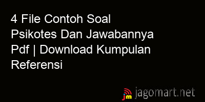 picture_4 File Contoh Soal Psikotes Dan Jawabannya Pdf | Download Kumpulan Referensi