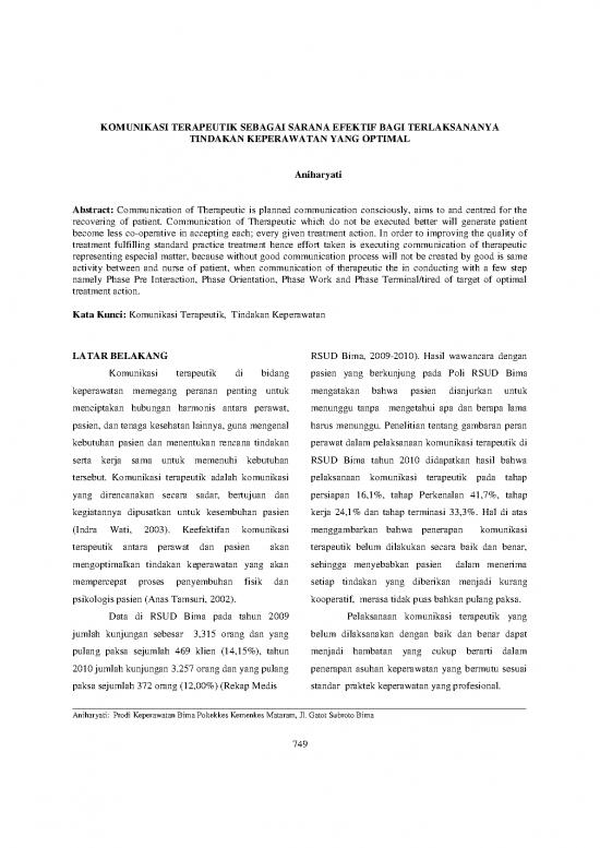 picture_Komunikasi Pdf 36304 | 1 749 755 Aniharyati Komunikasi Terapeutik Sebagai Sarana Efektif Bagi Terlaksananya Tindakan Keperawa