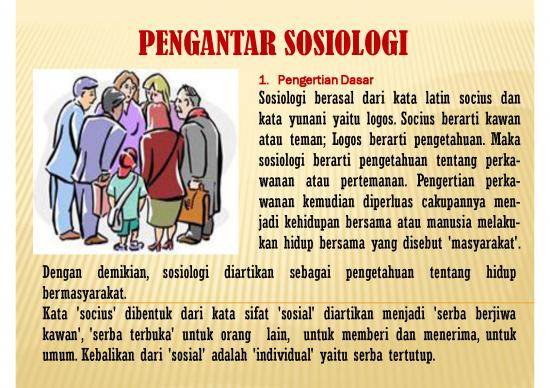 picture Sosiologi Pdf 37307 | 1 Pendahuluan