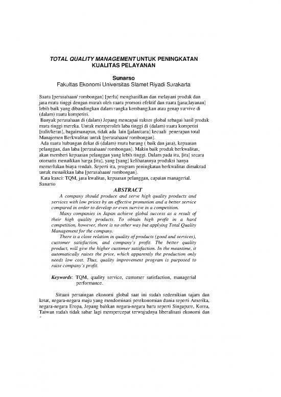picture Manajemen Laba Pdf 36632 | 23366 Id Total Quality Management Untuk Peningkatan Kualitas Pelayanan