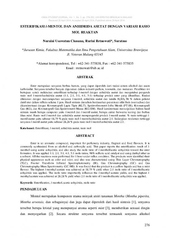 picture Penelitian Pdf 38212 | 248021 Esterifikasi L Mentol Dan Anhidrida Aset 5e29d57d
