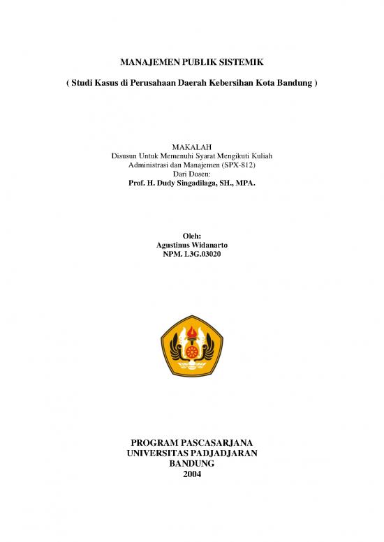 picture Contoh Makalah Studi Kasus 36666 | 4 Manajemen Publik Sistemik