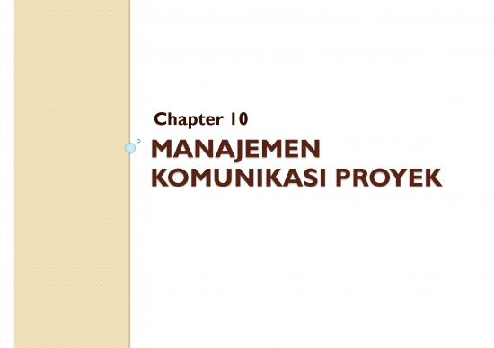 picture Komunikasi Pdf 36688 | Chapter 10 Manajemen Komunikasi Proyek