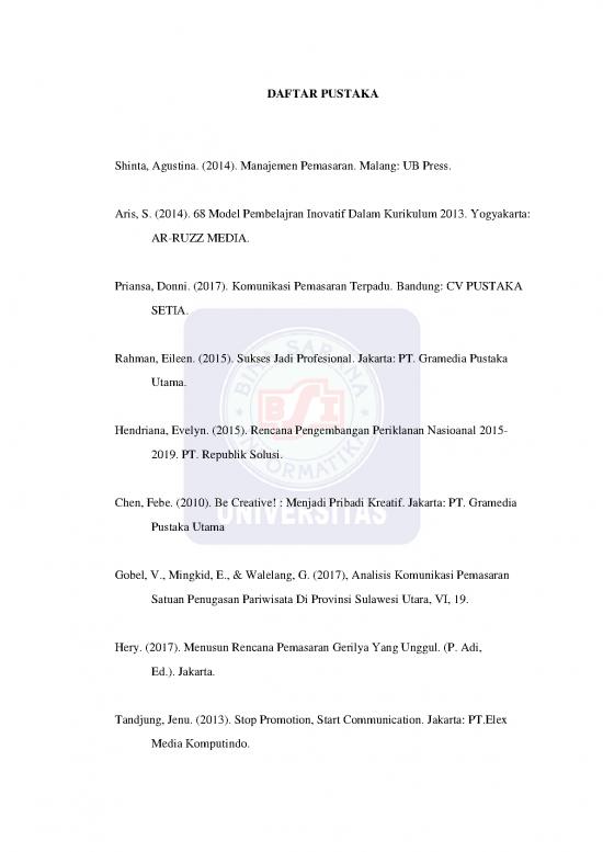 picture Manajemen Pemasaran Agustina Shinta 36682 | File 13 Daftar Pustaka