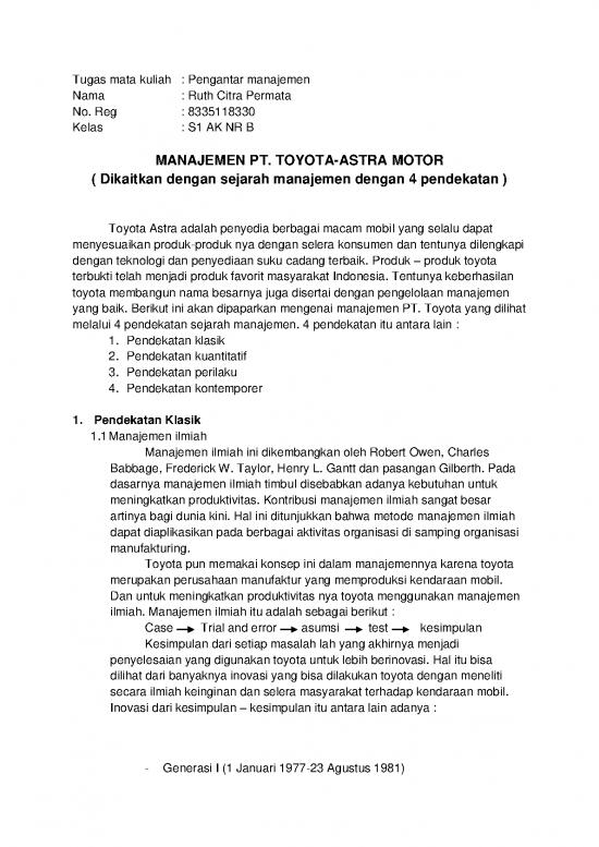picture_Manajemen Kontemporer Pdf 37165 | Manajemen Pt Toyota Astra Motor Dikaitkan Dengan Sejarah Manajemen Dengan 4 Pendekatan