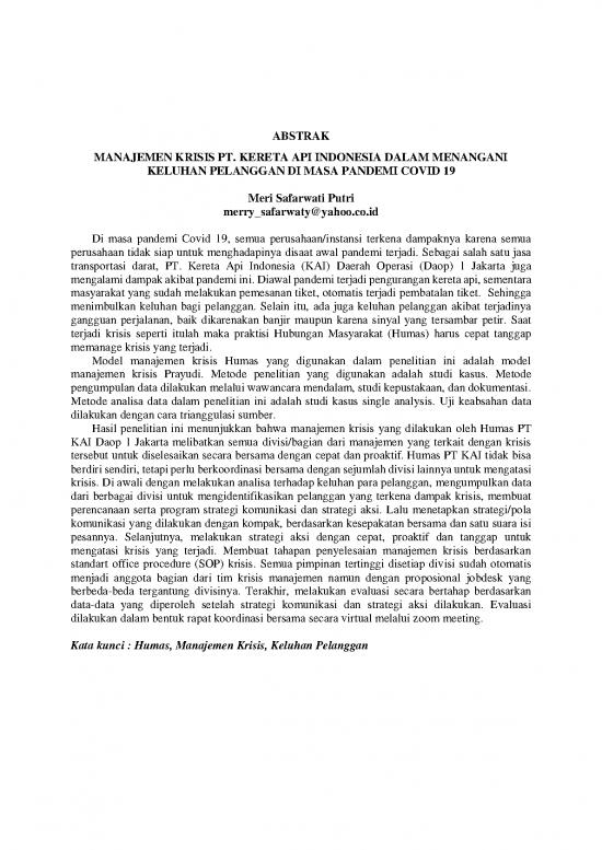 picture_Manajemen Krisis Pdf 36771 | Merry   Manajemen Krisis Pt Kai (hasil Riset)
