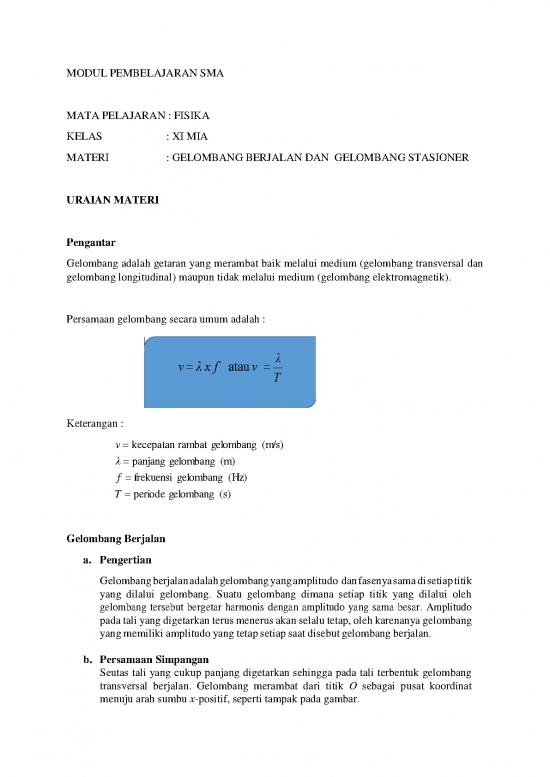 picture_Buku Fisika Pdf 38444 | Modul Pembelajaran Sma Gelombang Berjalan Stasioner1