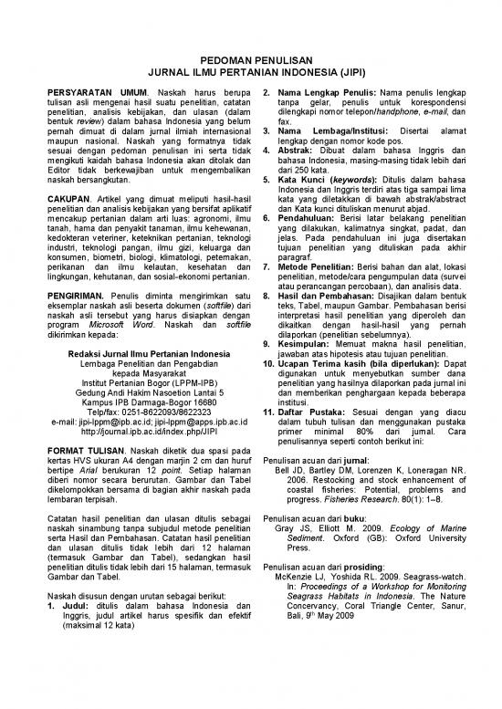picture Pertanian Pdf 37464 | Pedoman Penulisan Jurnal Jipi