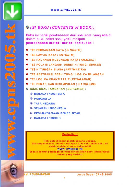 picture Kumpulan Soal Cpns Pdf 36974 | Pembahasansoalcpns2005