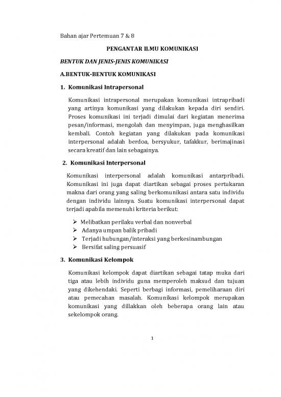 picture_Komunikasi Pdf 36390 | Pengantar Ilmu Komunikasi   Jenis Dan Bentuk Komunikasi