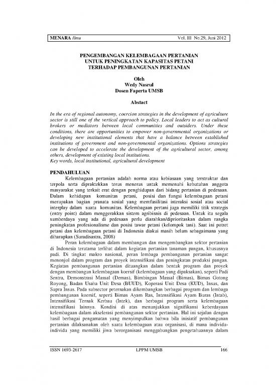 picture Pertanian Pdf 37389 | Pengembangan Kelembagaan Pertanian