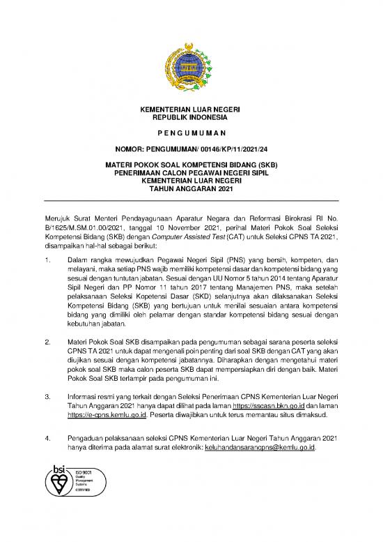 picture Kumpulan Soal Cpns Pdf 36923 | Pengumuman 00146 Materi Pokok