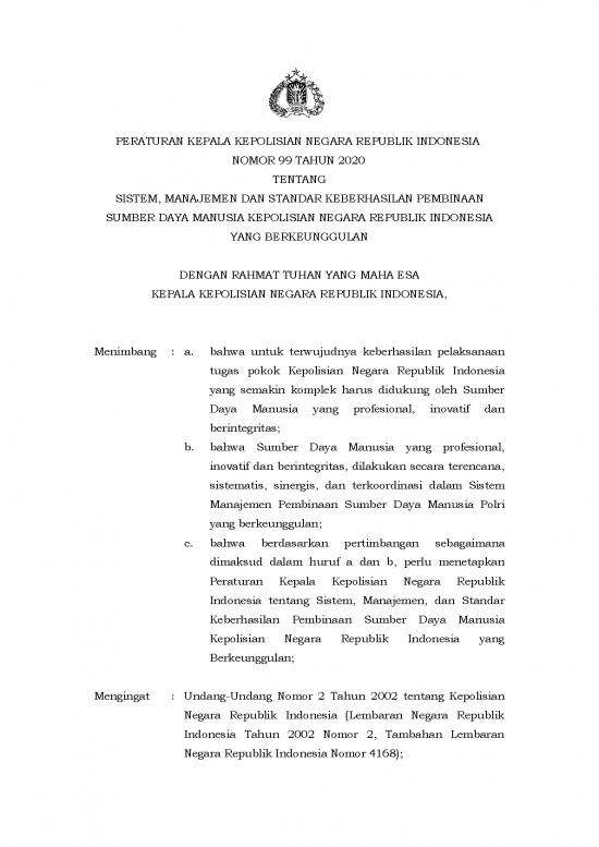 picture_Undang Undang Kepolisian Pdf 36861 | Perkap Nomor 99 Tahun 2020 Tentang Sistem Manajemen Bin Sdm