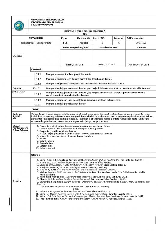 picture Hukum Pdf 37997 | Rps Perbandingan Hukum Perdata
