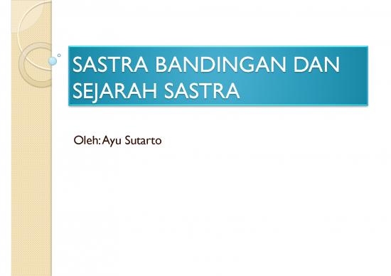 picture Sastra Pdf 37549 | Sastra Bandingan Dan Sejarah Sastra