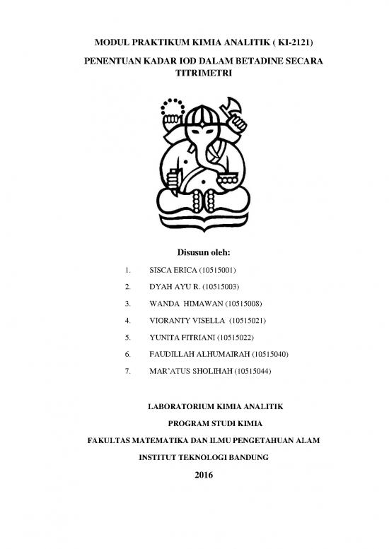picture Buku Kimia Larutan Pdf 38222 | Selasa Penentuan Kadar Iod Dalam Betadine Secara Titrimetri