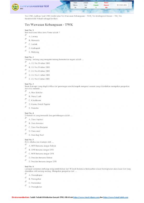 picture Soal Tes Pdf 37039 | Tes Cpns Latihan Soal Cpns Tes Karakteristik Pribadi