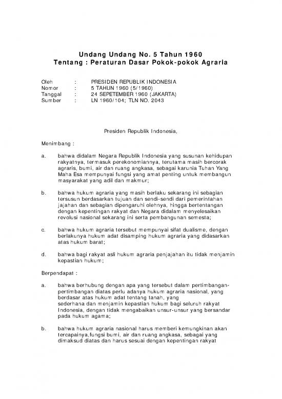picture Hukum Pdf 37723 | Uu Nomor 5 Tahun 1960