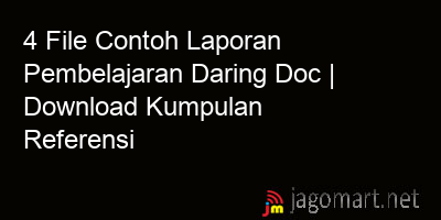 picture 4 File Contoh Laporan Pembelajaran Daring Doc | Download Kumpulan Referensi