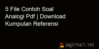 picture 5 File Contoh Soal Analogi Pdf | Download Kumpulan Referensi
