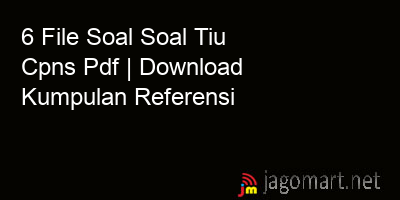 picture 6 File Soal Soal Tiu Cpns Pdf | Download Kumpulan Referensi