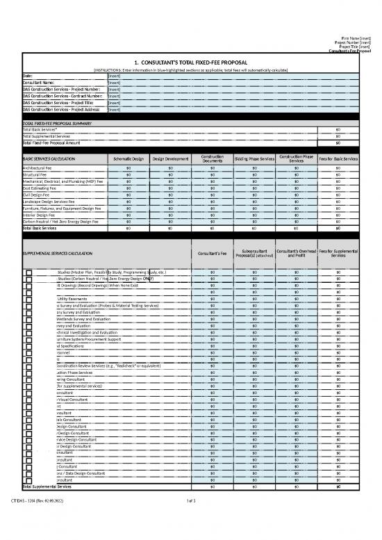 picture_Construction Template Excel 40174 | 1264 Consultant Services Fee Proposal Template