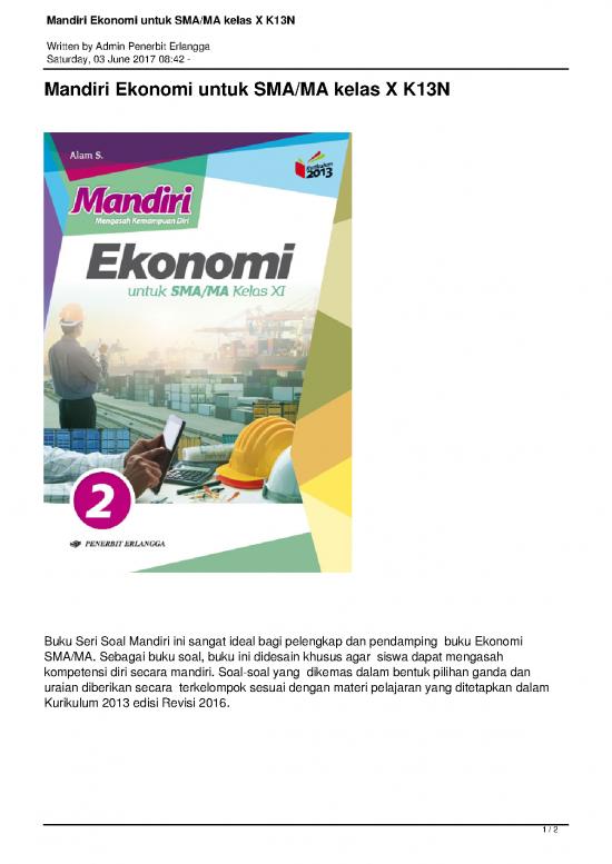 picture_Ekonomi Pdf 38890 | 9402 Mandiri Ekonomi Untuk Smama Kelas X K13n