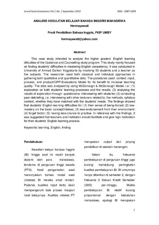 picture Bahasa Inggris Pdf 39677 | Analisis Kesulitan Belajar Bahasa Inggris Mahasiswa