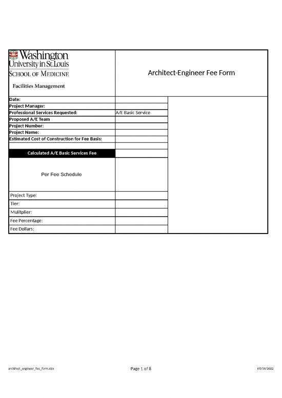picture_Construction Template Excel 40133 | Architect Engineer Fee Form