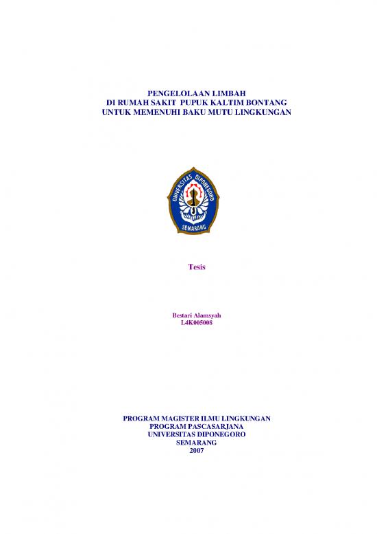 picture Pengolahan Limbah Rumah Sakit Pdf 39026 | Bestari Alamsyah