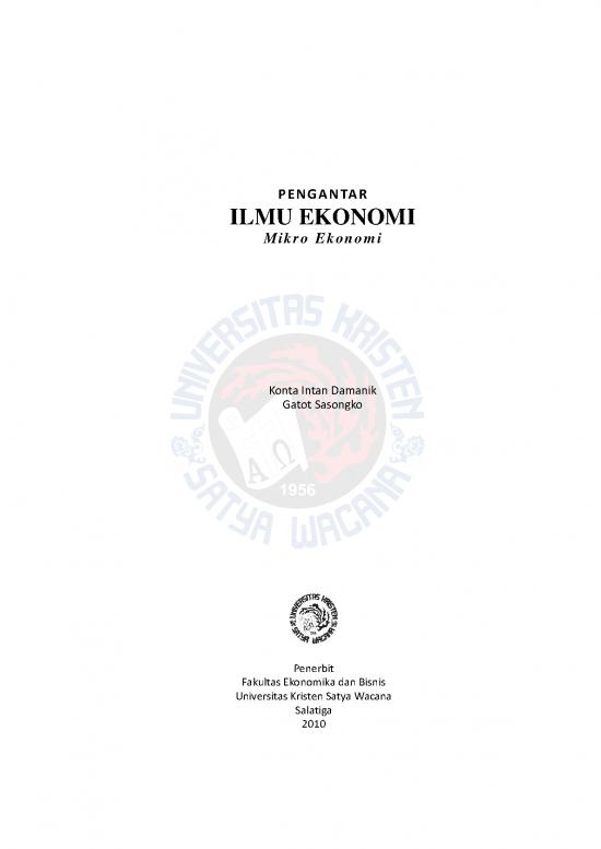picture Ekonomi Pdf 38808 | Book Konta Damanik Gatot Sasongko Peng Ilmu Ekonomi Eko Mikro Judul