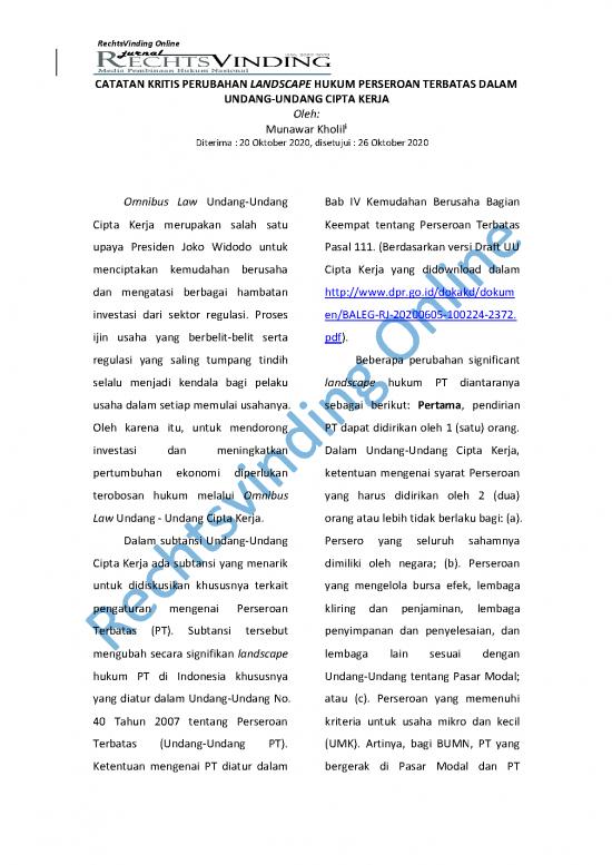 picture Hukum Pdf 39182 | Catatan Kritis Perubahan Hukum Pt Dalam Omnibus Law