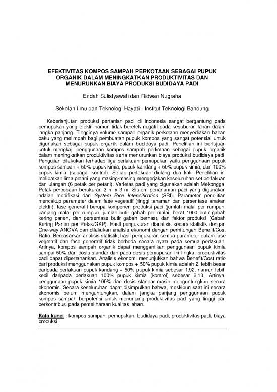 picture_Pertanian Pdf 39451 | Efekrtiviras Kompos Sampah Perkotaan Sebagai Pupuk Organik Dalam Meningkatkan Produktivitas Dan Menurunkan Biaya Produksi Budidaya Padi
