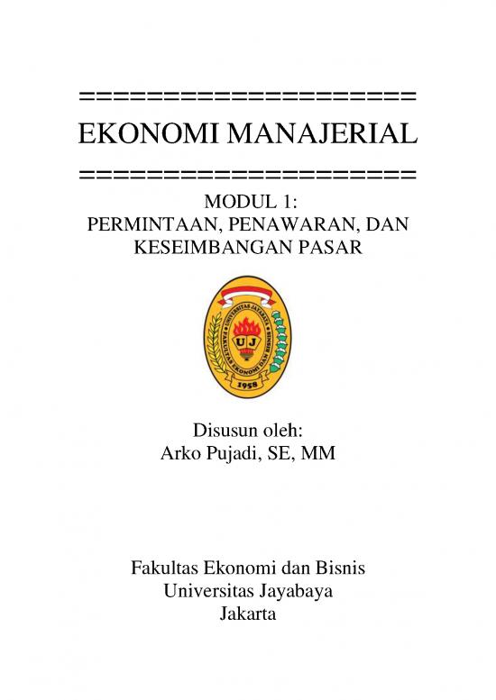 picture Ekonomi Pdf 38749 | Ekonomi Manajerial   Modul 1   Permintaan, Penawaran, Dan Keseimbangan Pasar