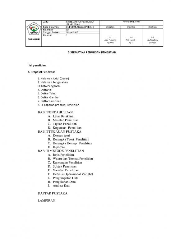 picture_Contoh Metode Penelitian 39882 | Form A10 4 Sistematika Penulisan