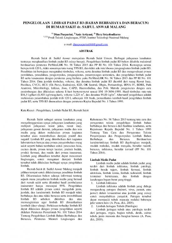 picture Pengolahan Limbah Rumah Sakit Pdf 38989 | Jurnal Pengelolaan Limbah Padat B3 (bahan Berbahaya Dan Beracun)
