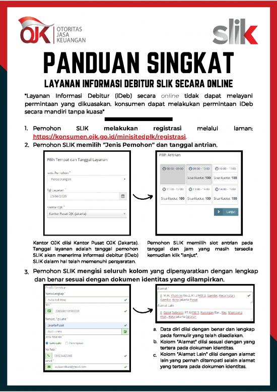 picture_Panduan Singkat Layanan Informasi Debitur Slik Secara Online