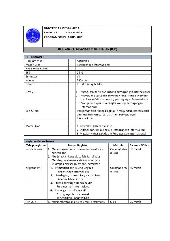 picture_Pertanian Pdf 38715 | Perdagangan Internasional
