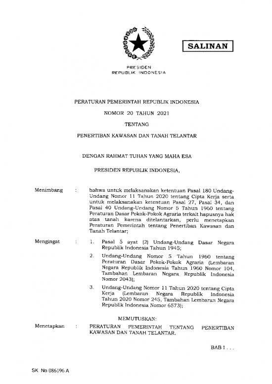 picture Cipta Kerja Pdf 39092 | Pp Nomor 20 Tahun 2021