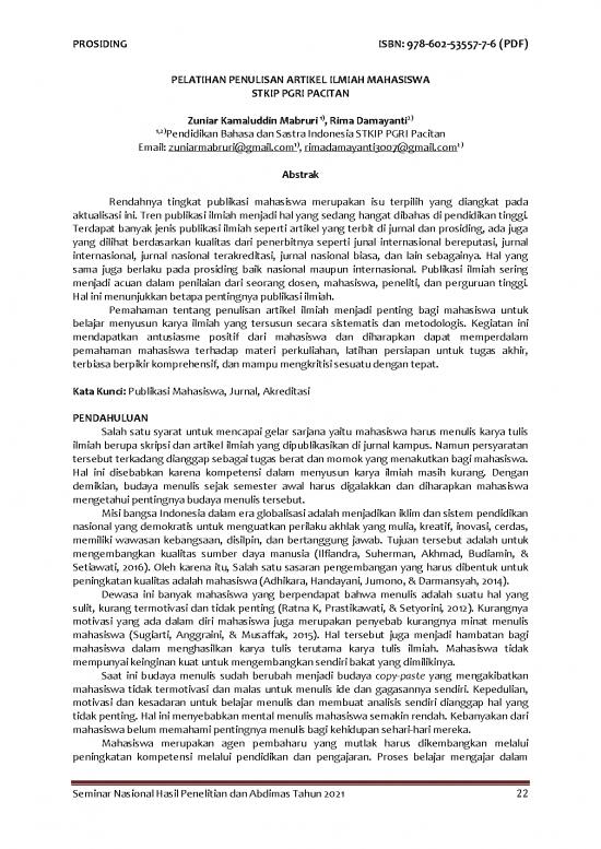 picture_Sastra Pdf 39827 | Prosiding Semnas 2021 5 Pelatihan Penulisan Artikel Ilmiah Mahasiswa Stkip Pgri Pacitan