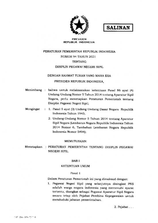 picture Undang Undang Asn Terbaru Pdf 39095 | Salinan Pp 94 Tahun 2021